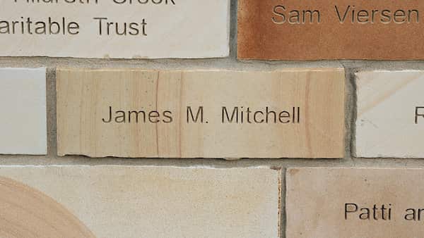 brick engraved with name James M. Mitchell